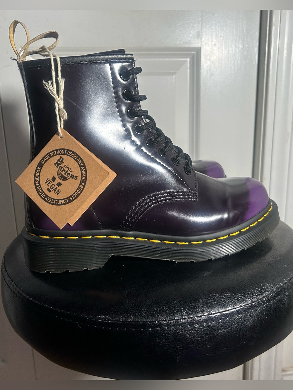DR MARTENS PURPLE BLACK BLACK OMBRÉ BOOTS! SIZE 6 BNWT!! RARE!!! BRAND NEW WORN